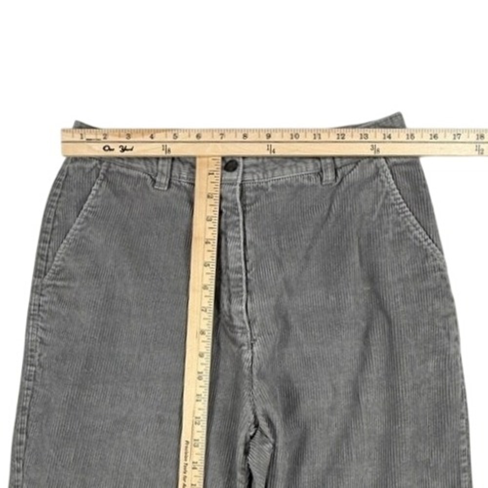 Y2K Woolrich Gray Corduroy Pants High Rise Straight Leg Whale Back Womens 10 - Picture 5 of 7